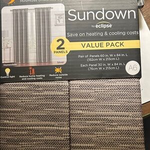 Eclipse Sundown Silver Curtains Value Pack